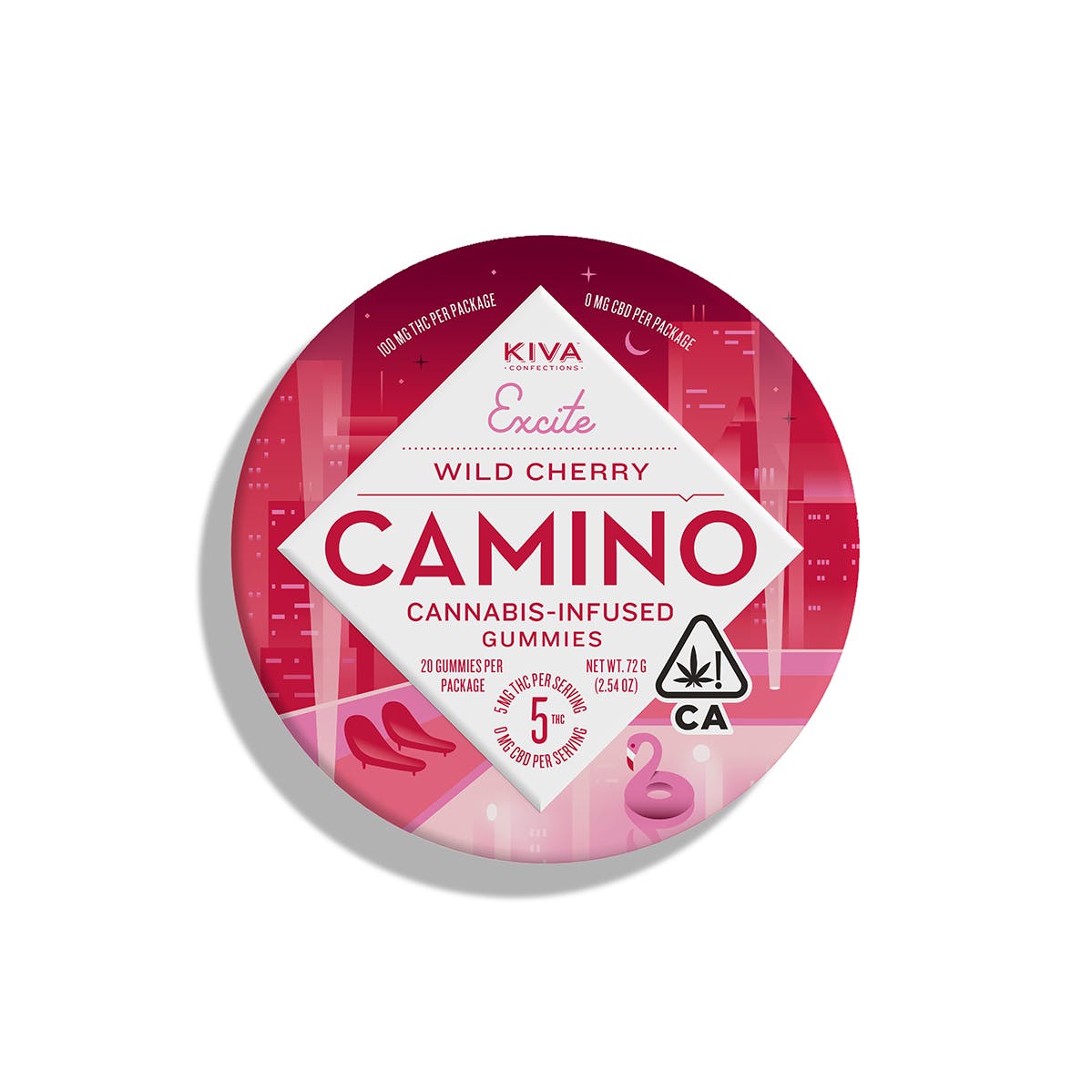 Camino Wild Cherry Exhilarate 20 Pack Gummies