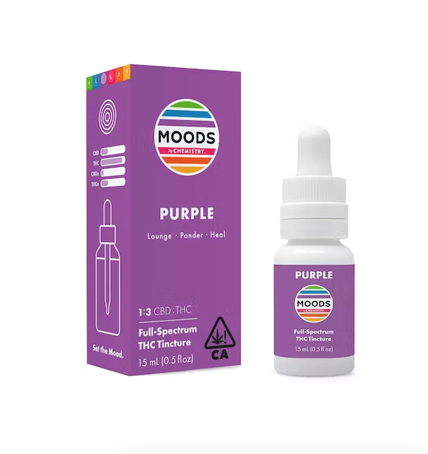 Moods 1:3 Purple CBG THC Full Spectrum THC 15ML Tincture