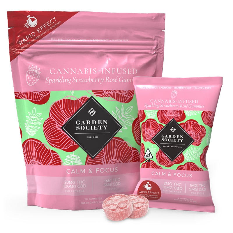 Calm & Focus Gummies - 20 Pack (sparkling Strawberry Rosé)