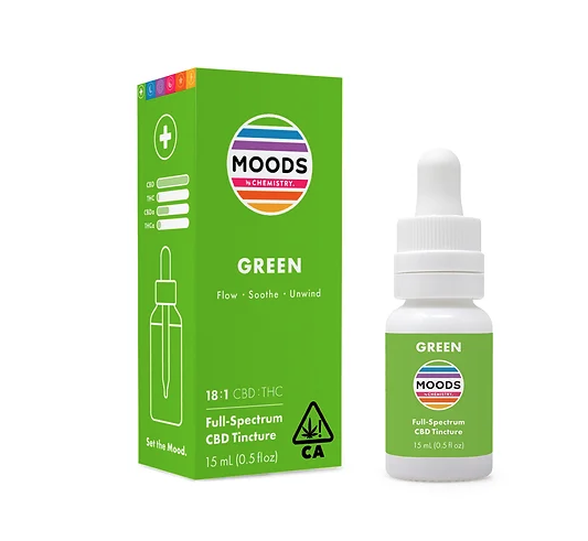 Moods Green 18:1 CBD THC Full Spectrum 15ML Tincture