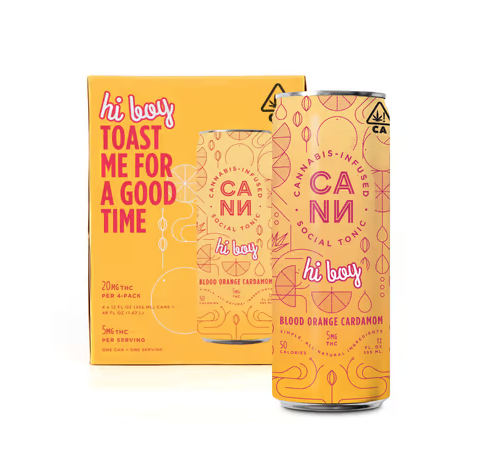 Hi Boys Blood Orange Cardamom 4-PACK Seltzer
