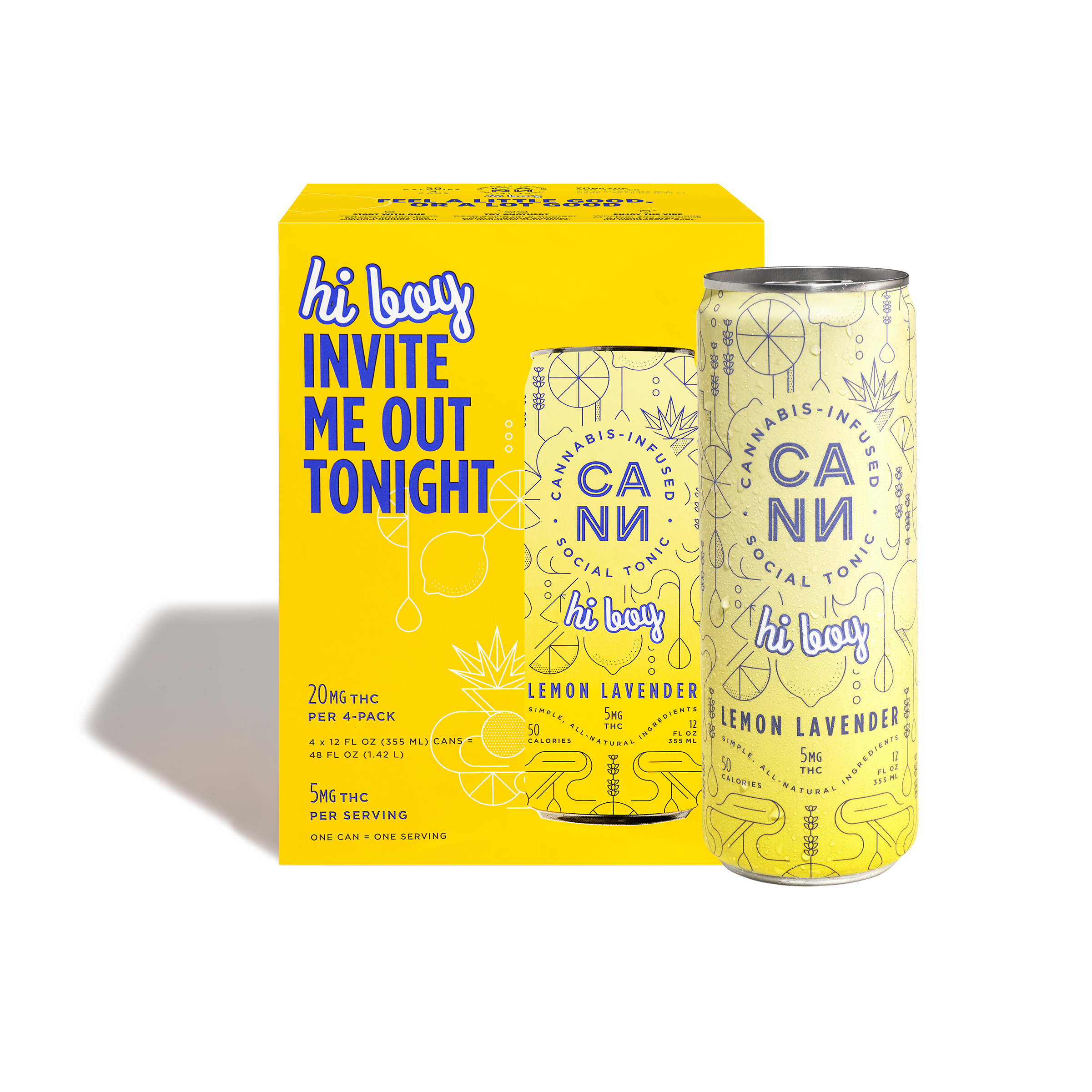 Hi Boys Lemon Lavender 4-PACK Seltzer