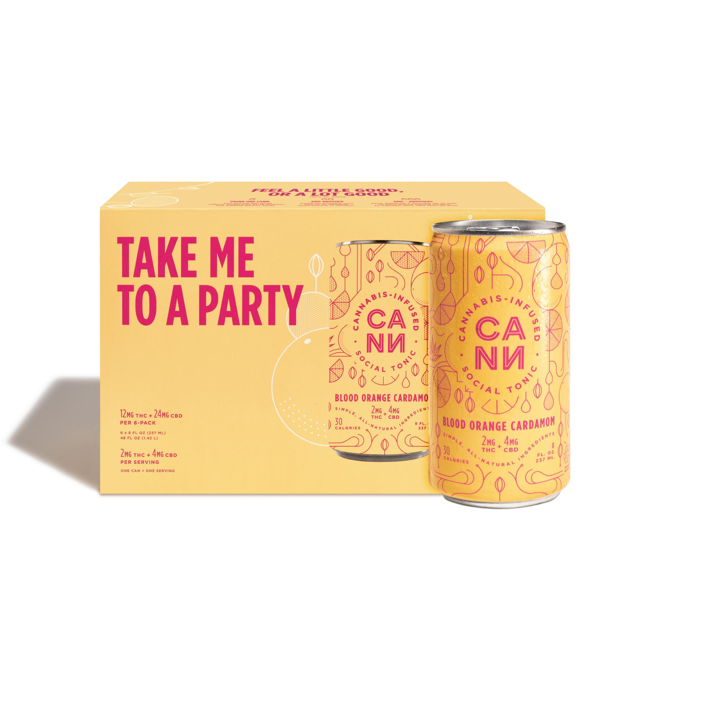 Blood Orange Cardamom  6 Pack Seltzer