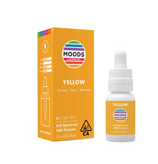 Moods Yellow 5:1 CBD THC Full Spectrum CBD 15ML Tincture