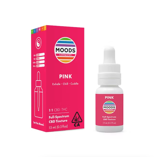 Moods Pink 1:1 THC CBD Full Spectrum 15ML Tincture